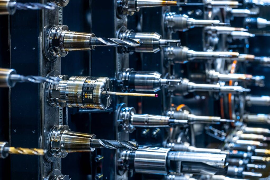 Blick auf die CNC Fräsköpfe